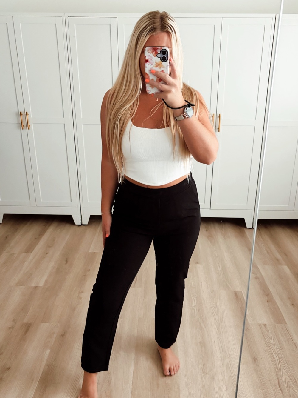 Black skinny slack pants